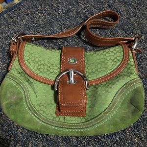 Small green Coach bag